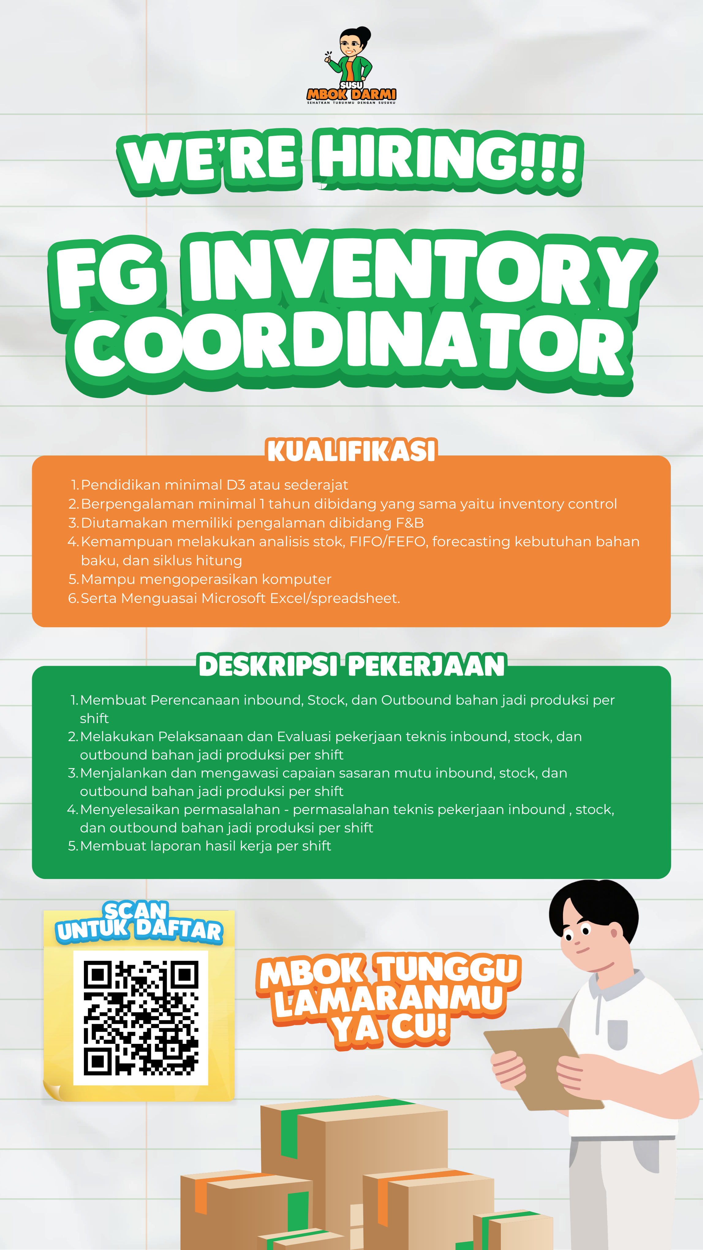 FG INVENTORY COORDINATOR
